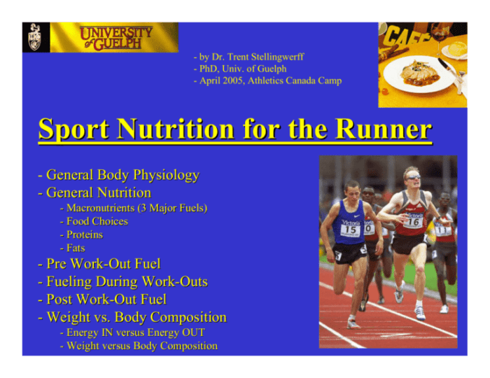 Sports nutrition for runners
